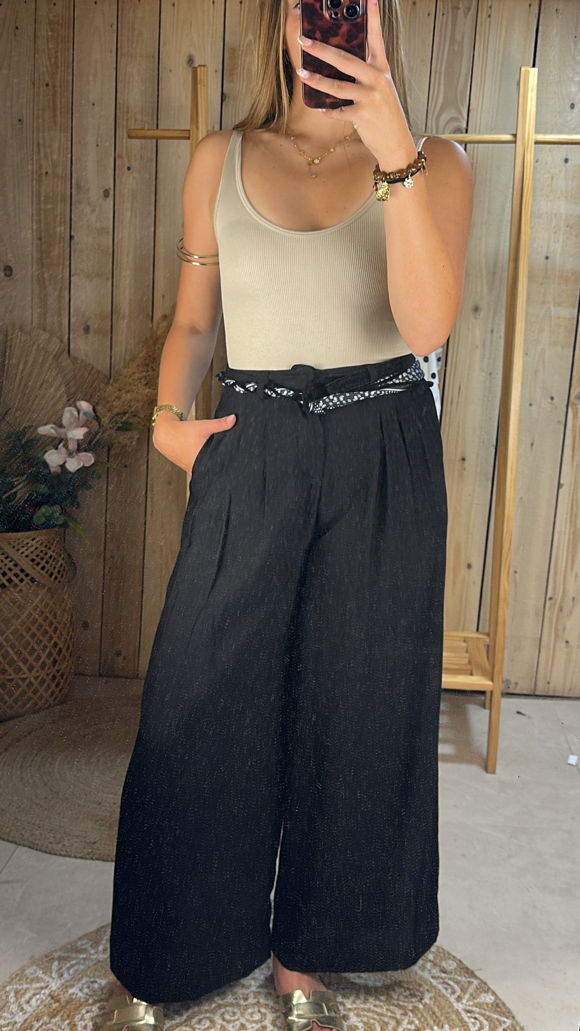 Pantalon pallazo noir