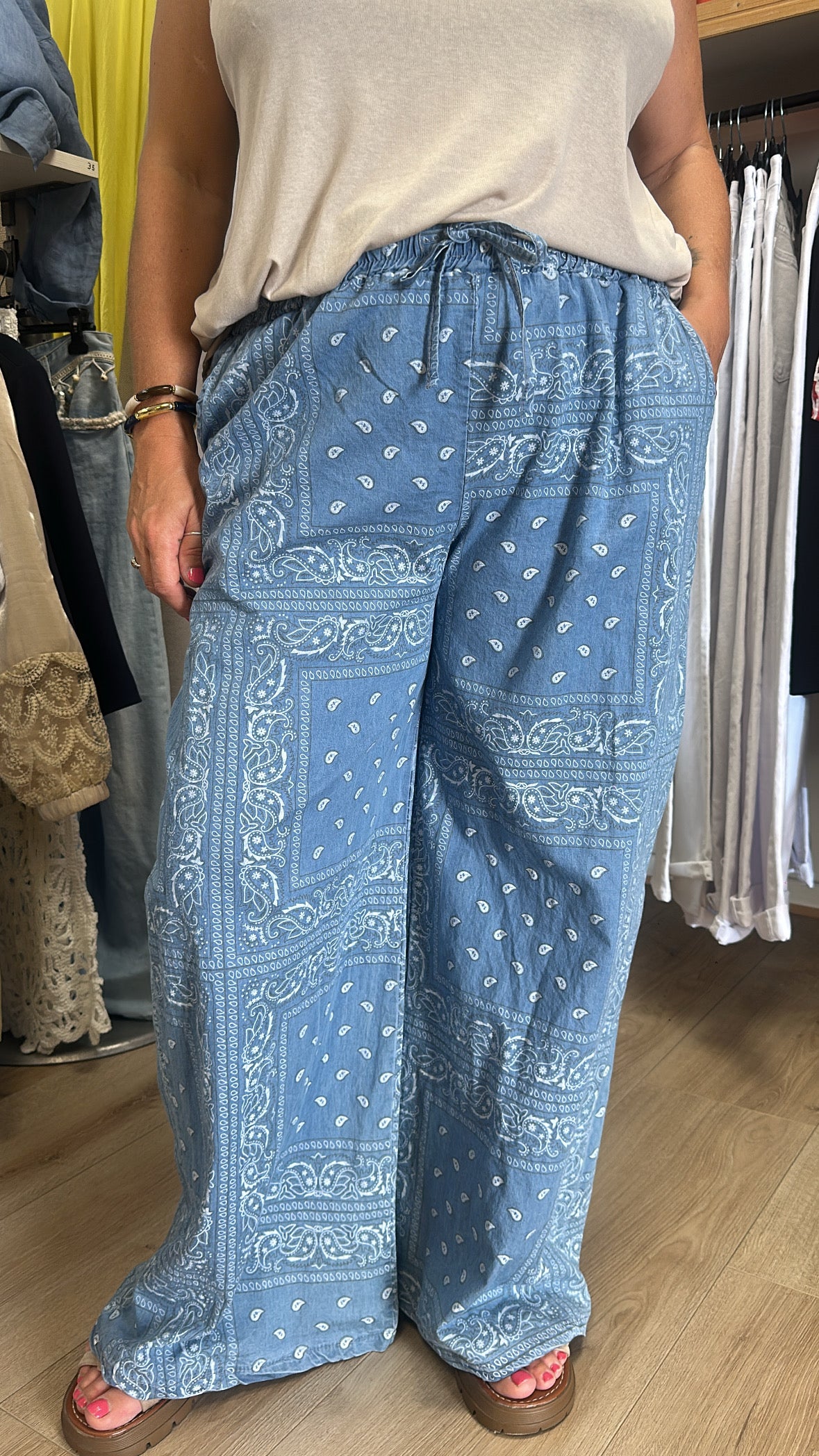 Pantalon large bandana