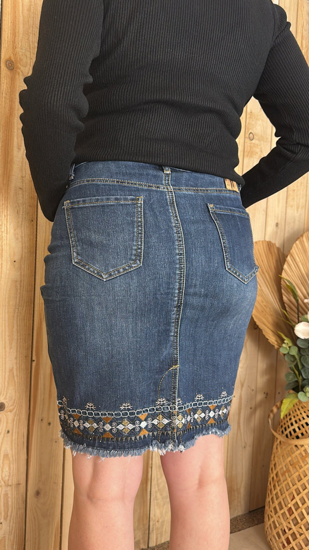 Jupe crayon en jean