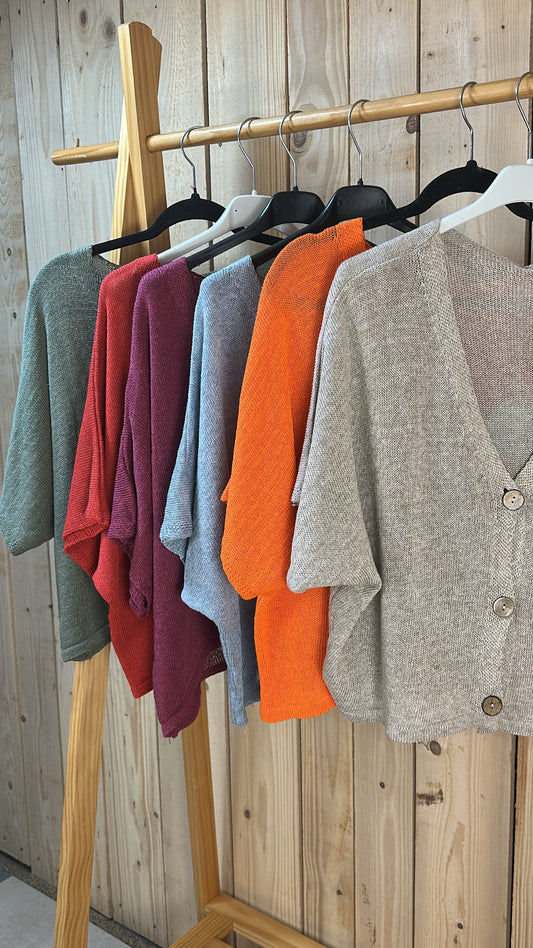 Gilet court en maille