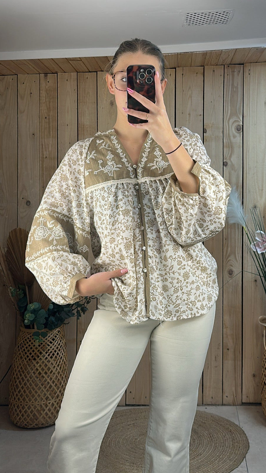 Blouse " bohème antique" à broderies