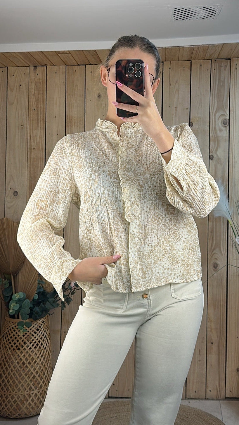 Blouse "mandala" écru