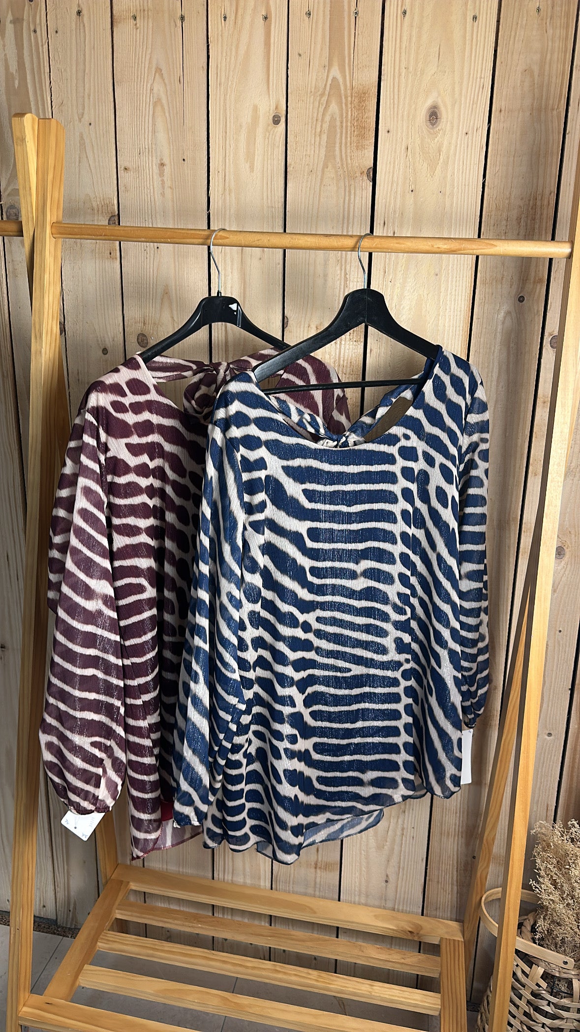 Blouse à motif grande tailles