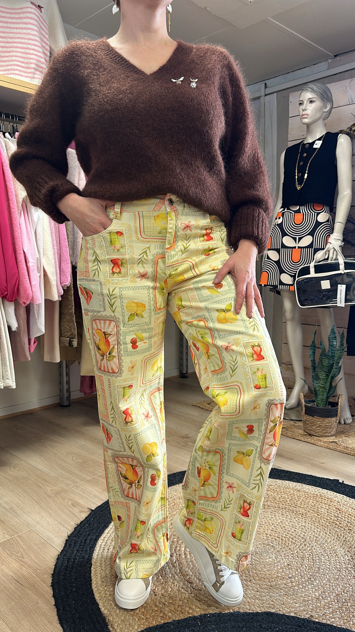 Jean jaune "Dolce Vita"