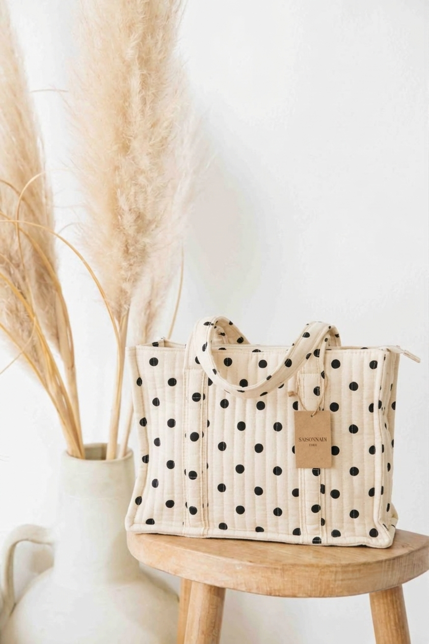 Sac fourre tout à pois