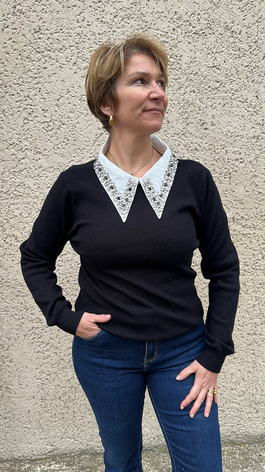 Pull col chemise