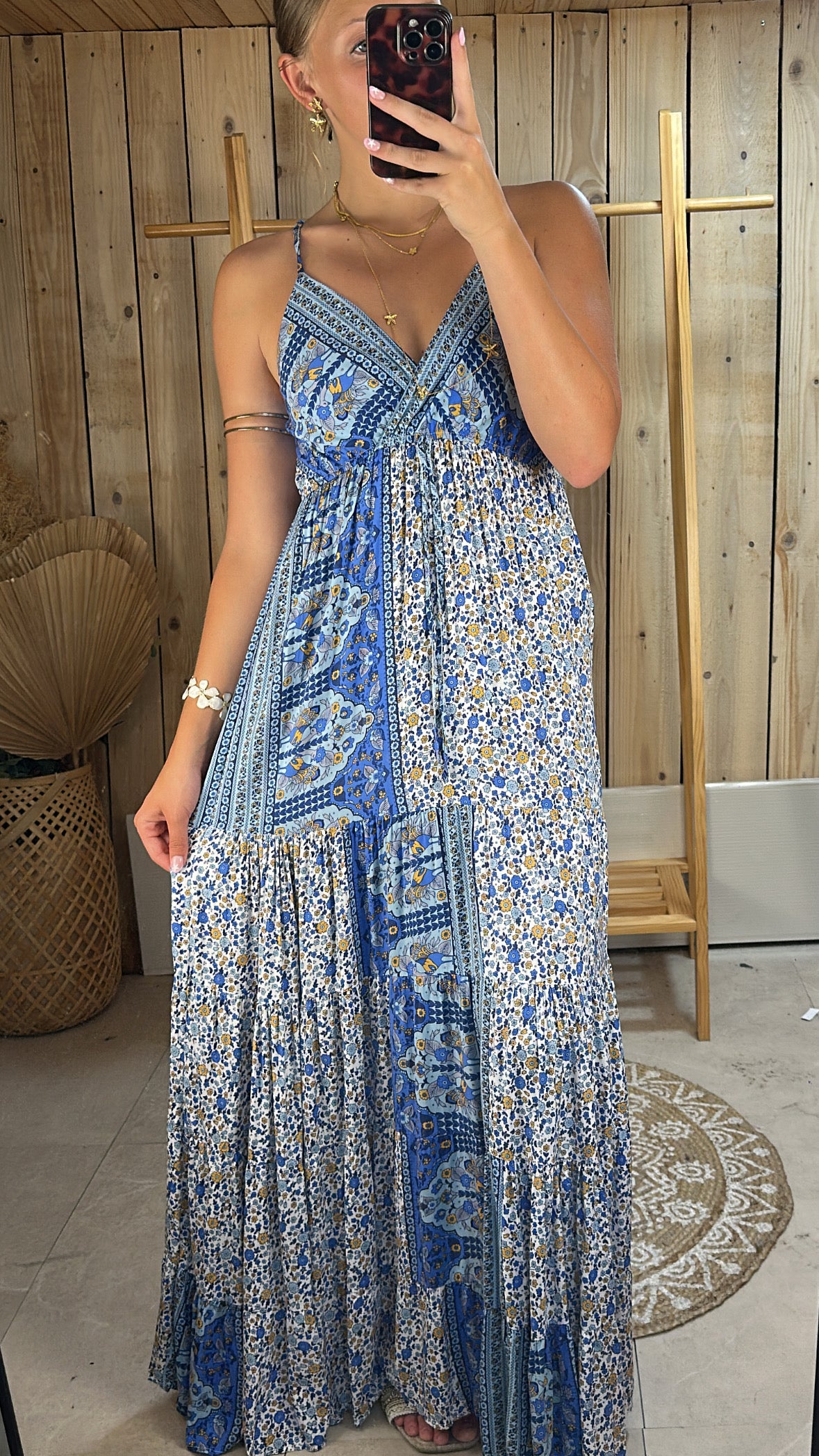 Robe bleu bohème