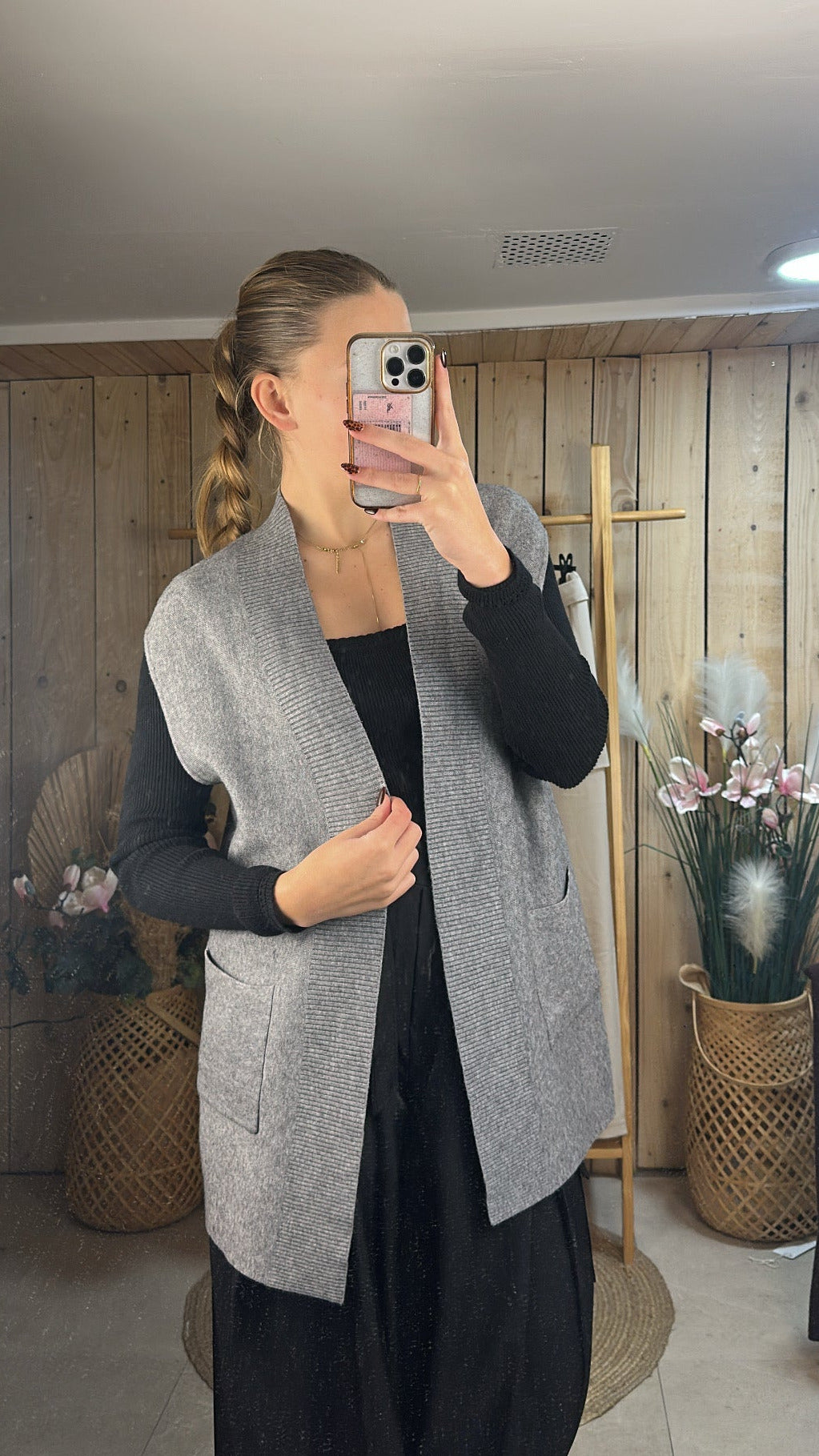 Gilet long sans manches