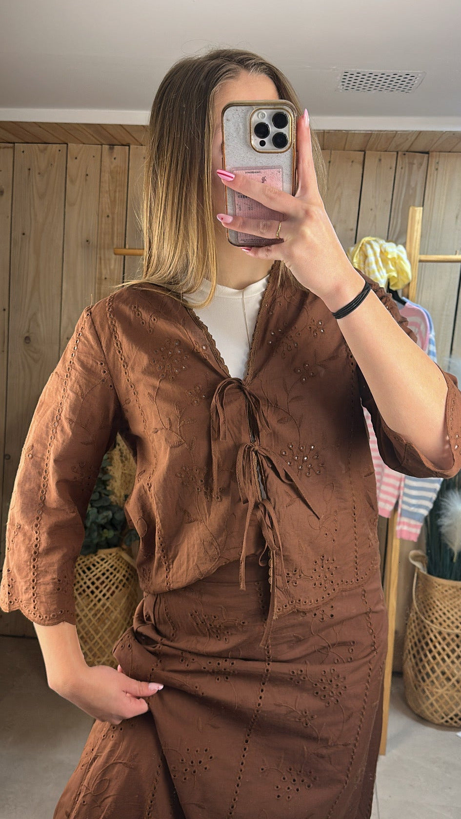 Top "boho chocolat "