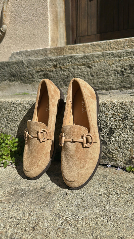 Mocassins effet daim