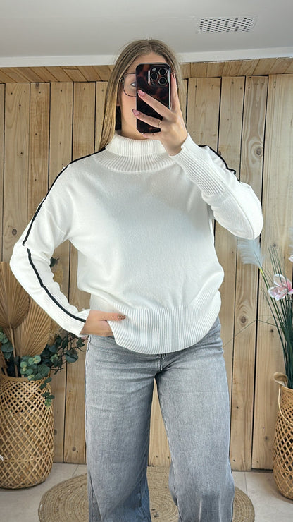 Le Pull Col Roulé Sport-Chic