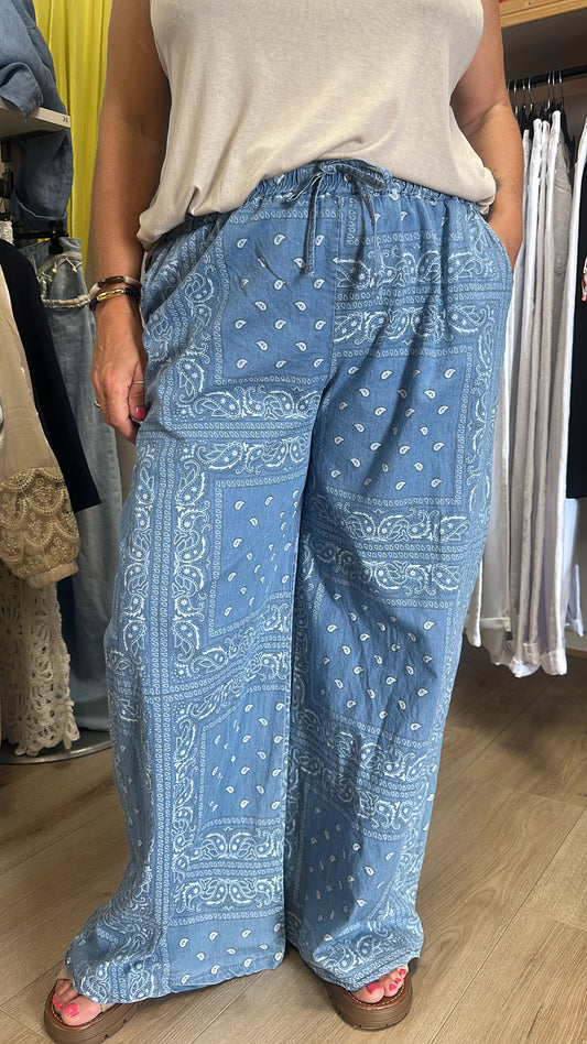 Pantalon large bandana