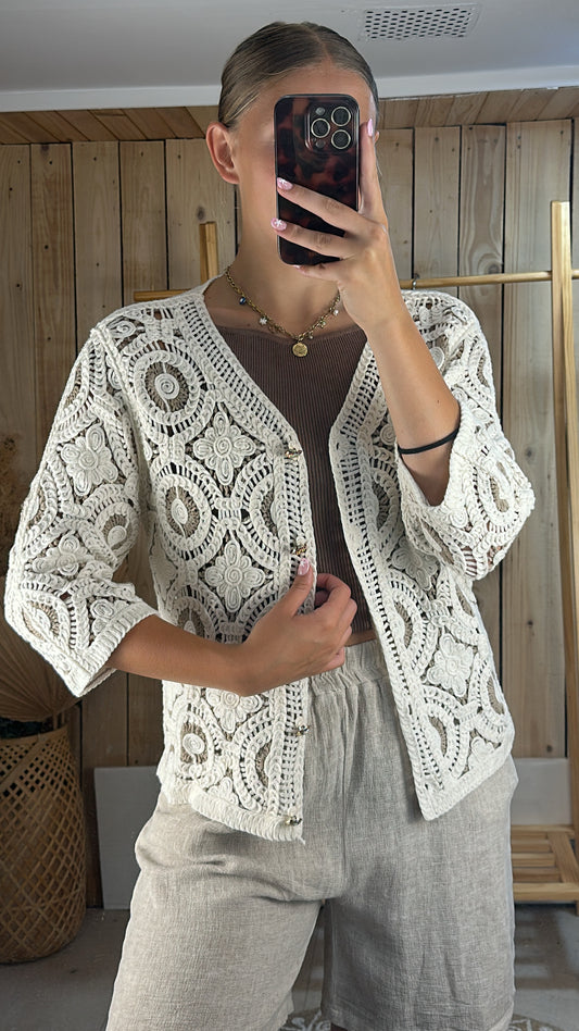 Gilet bohème crochet