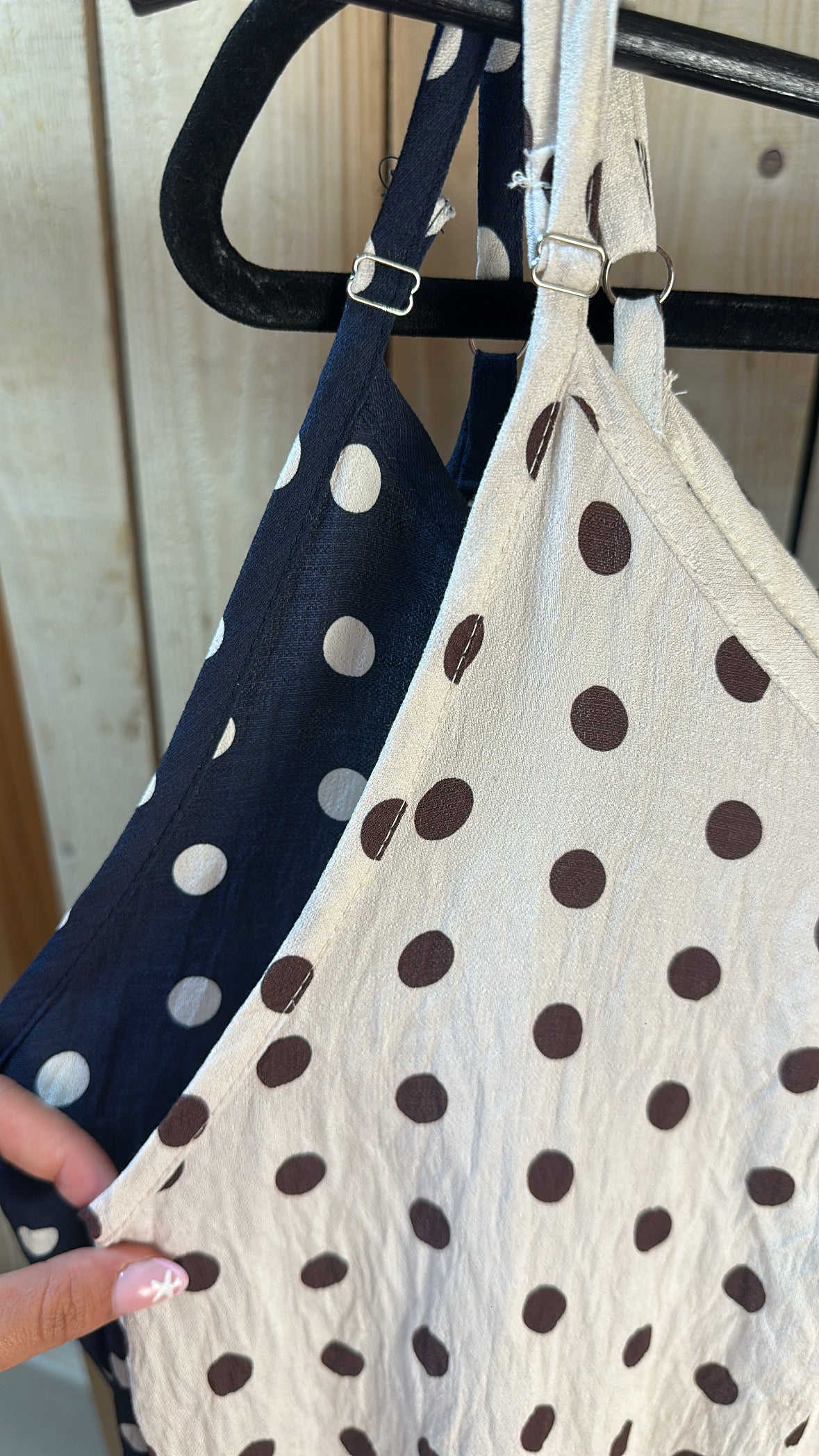 Robe longue à pois