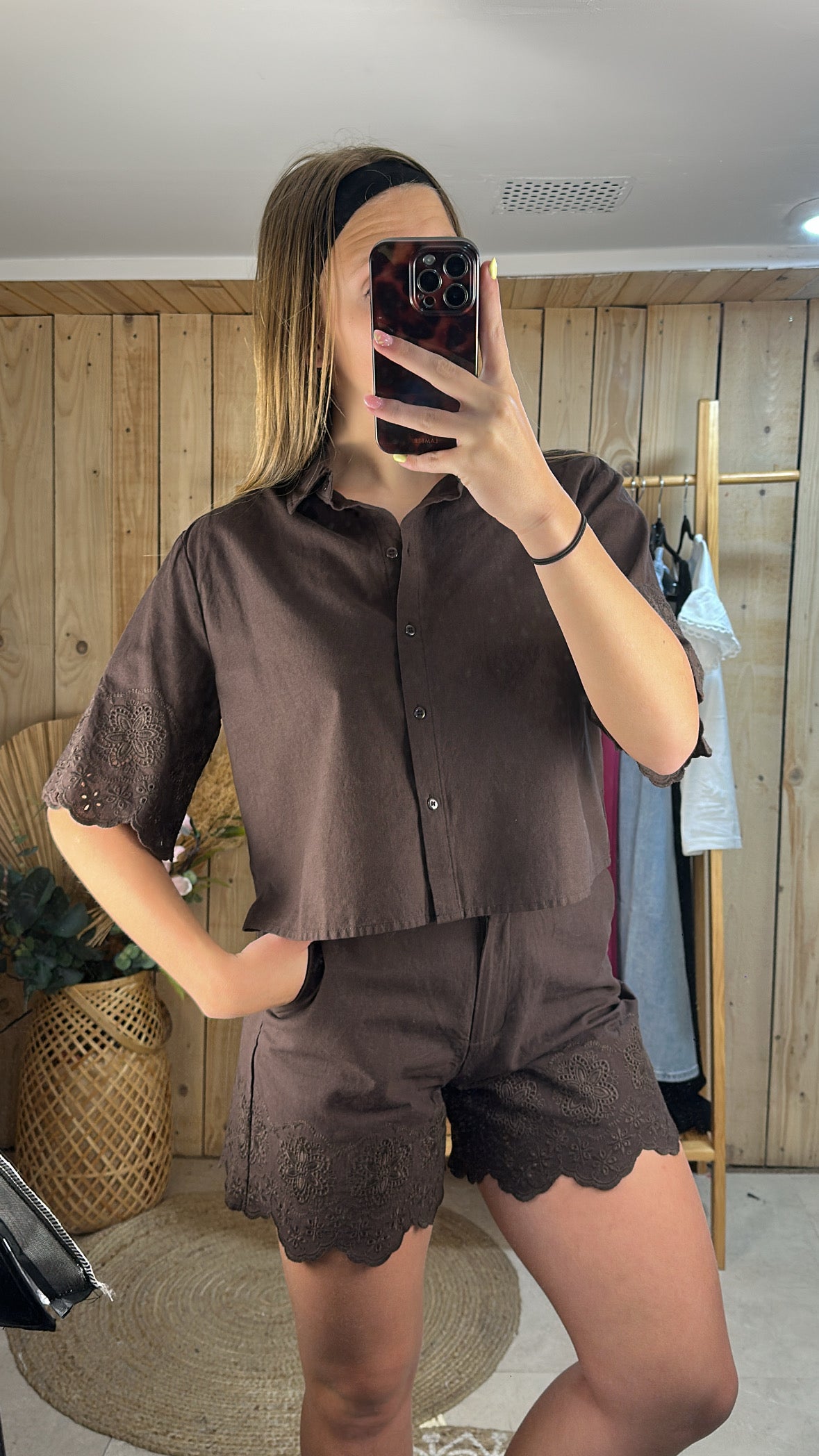 T-shirt chemise brodé