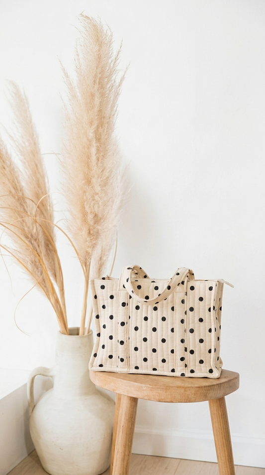 Sac fourre tout à pois