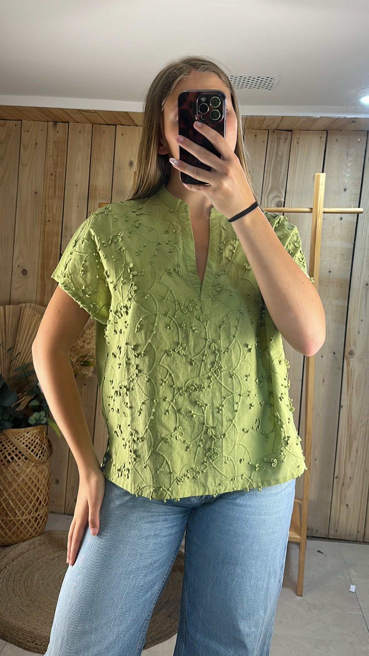 Blouse fluide brodée