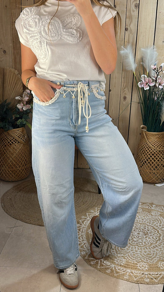 Jean "denim bohème"