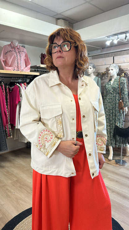 Veste en jean fantaisie