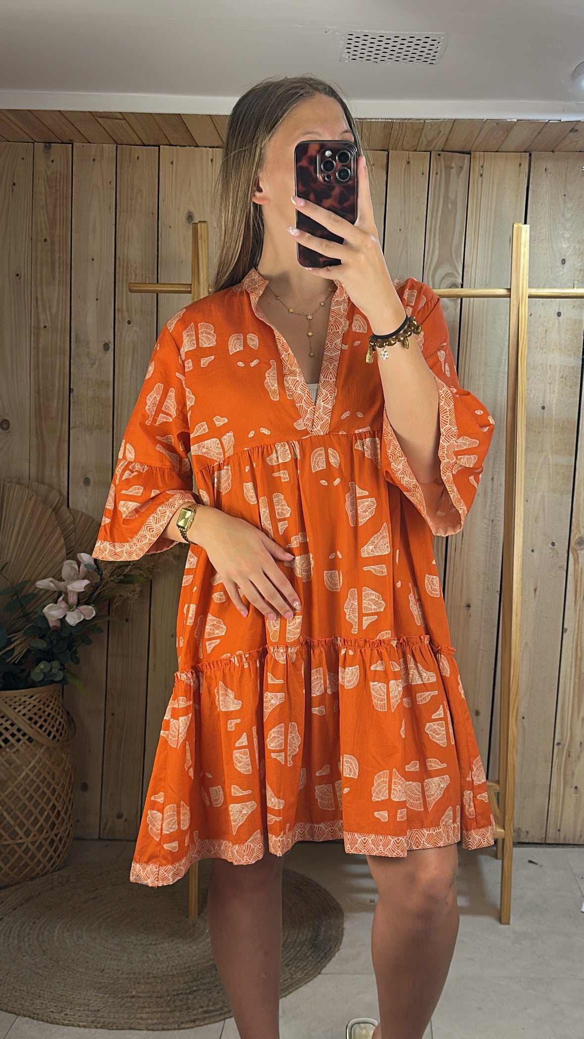 Robe terracotta fluide