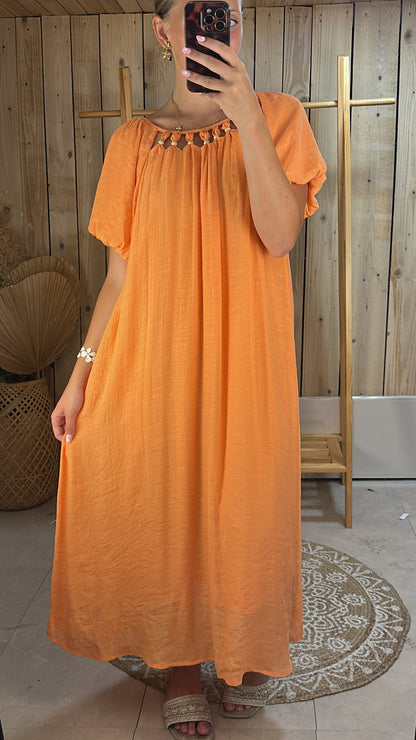 Robe bouffante orange