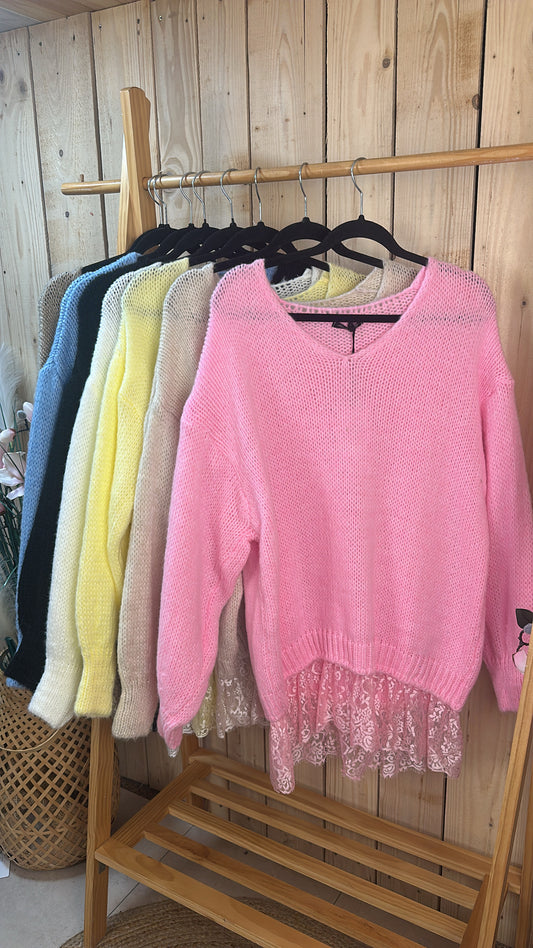 Pull dentelle
