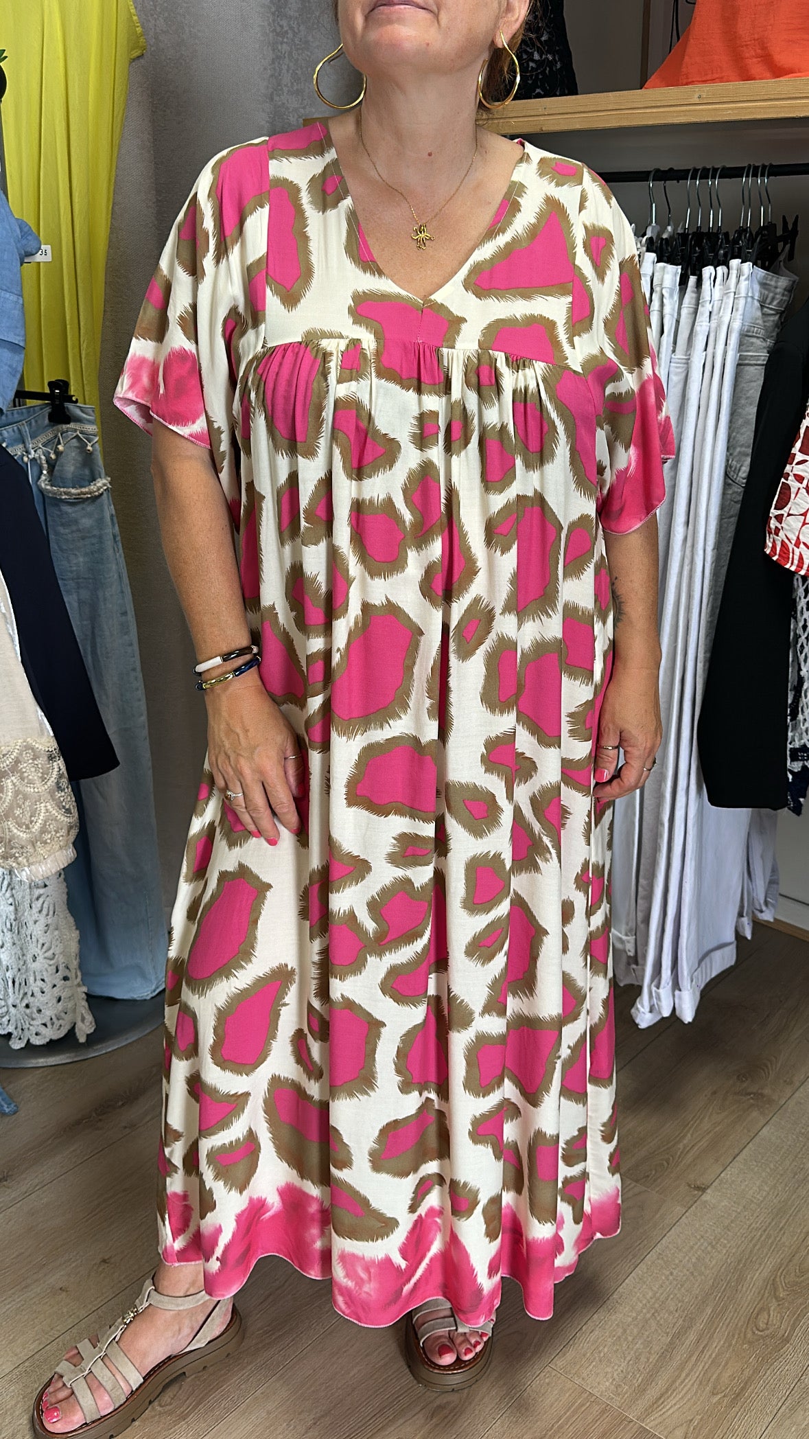 Robe longue léopard