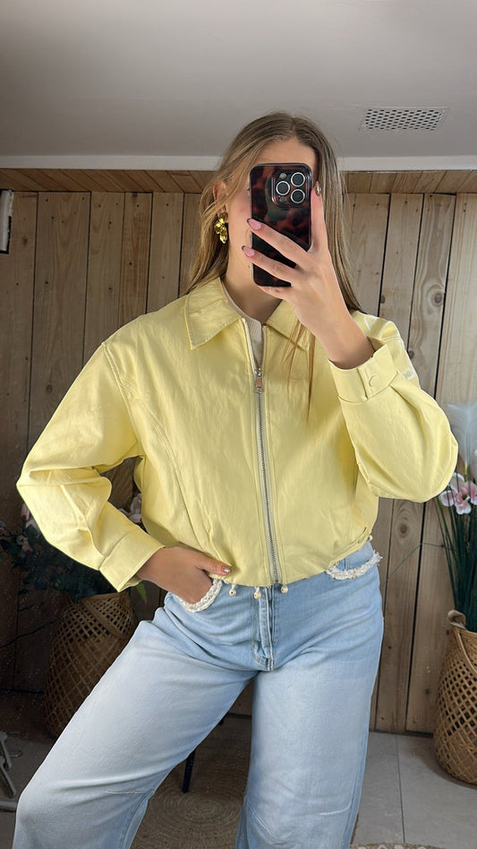 Blouson boule effet cuir