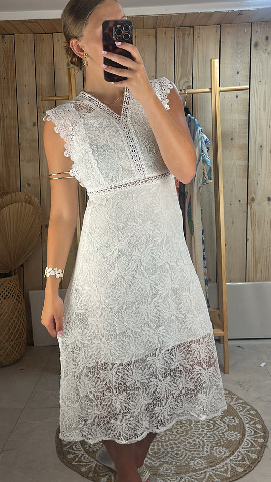 Robe dentelle blanche