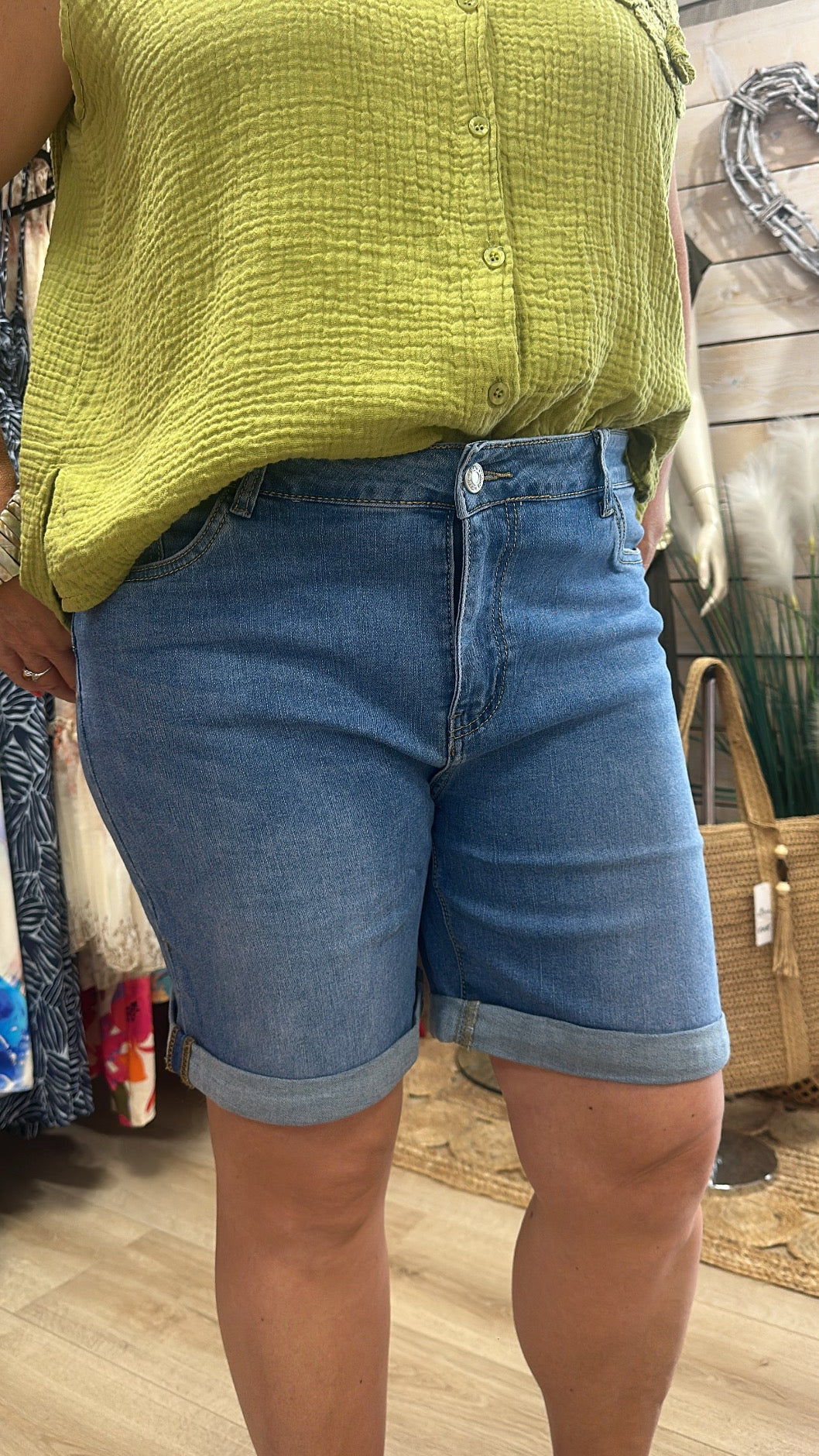 Bermuda en jean stretch à rever