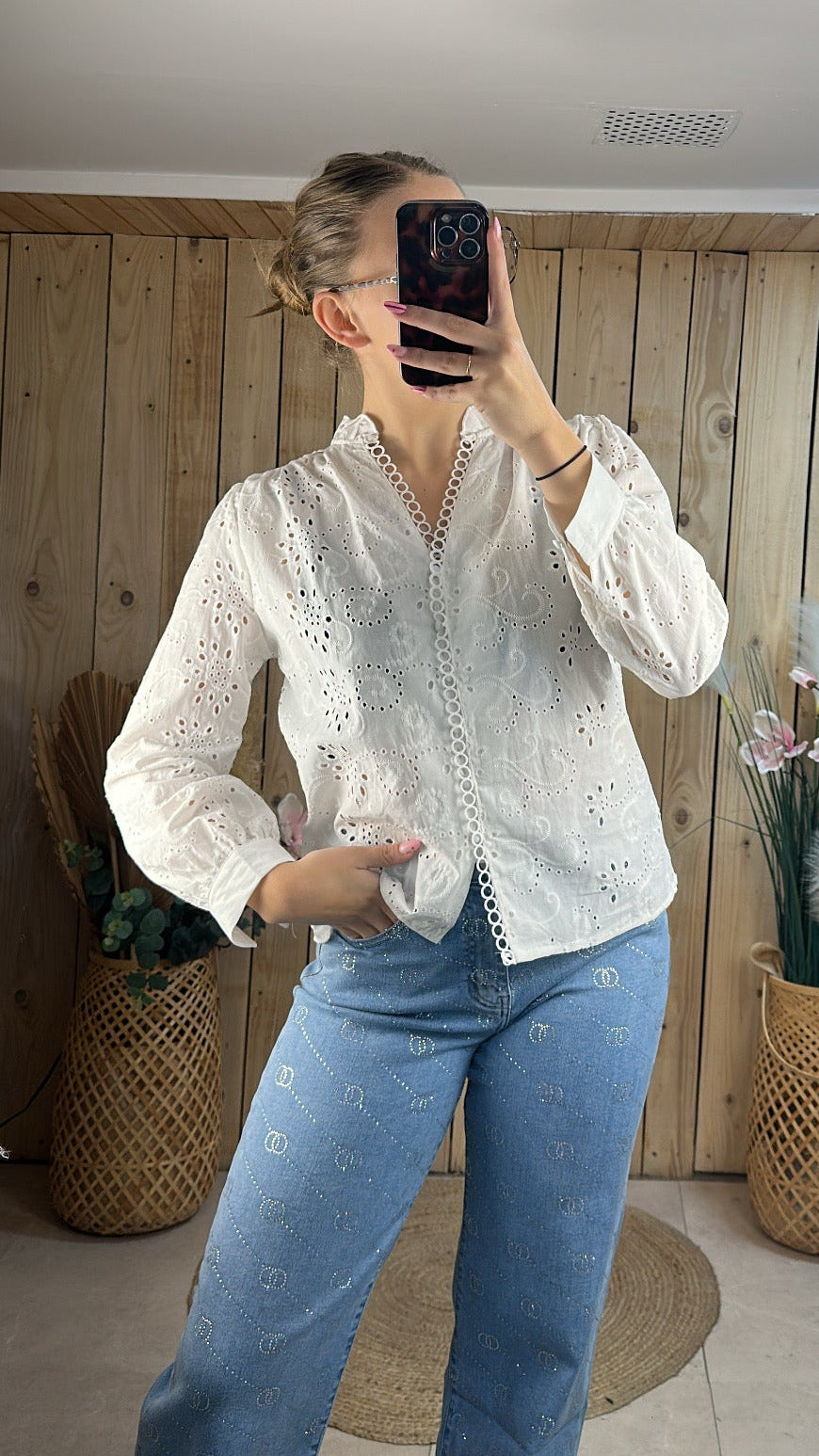 Blouse en broderie anglaise
