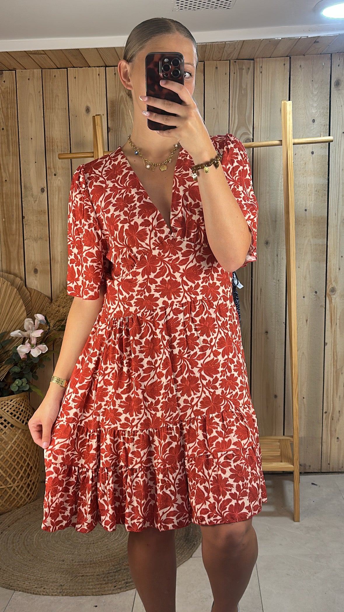 Robe courte fleurie