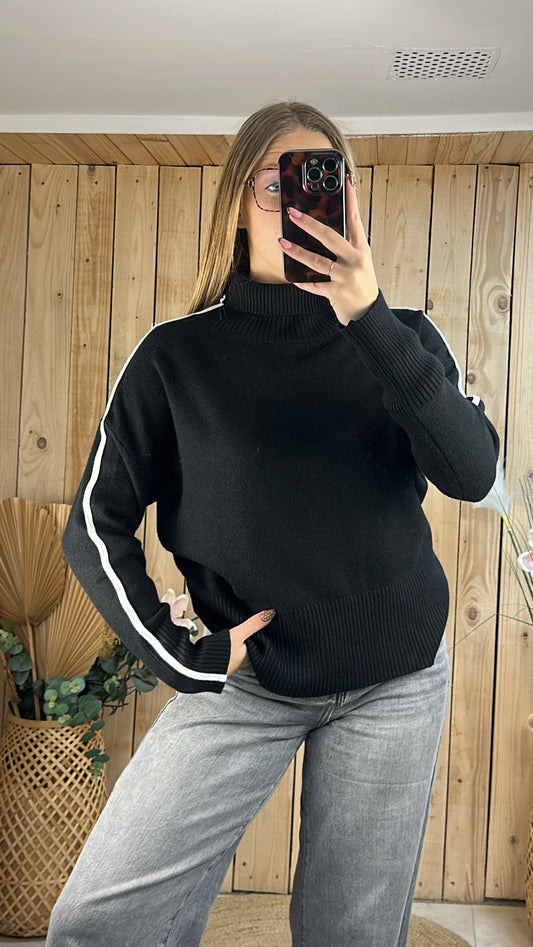 Le Pull Col Roulé Sport-Chic