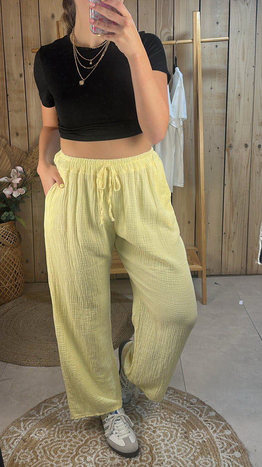 Pantalon gaz de coton