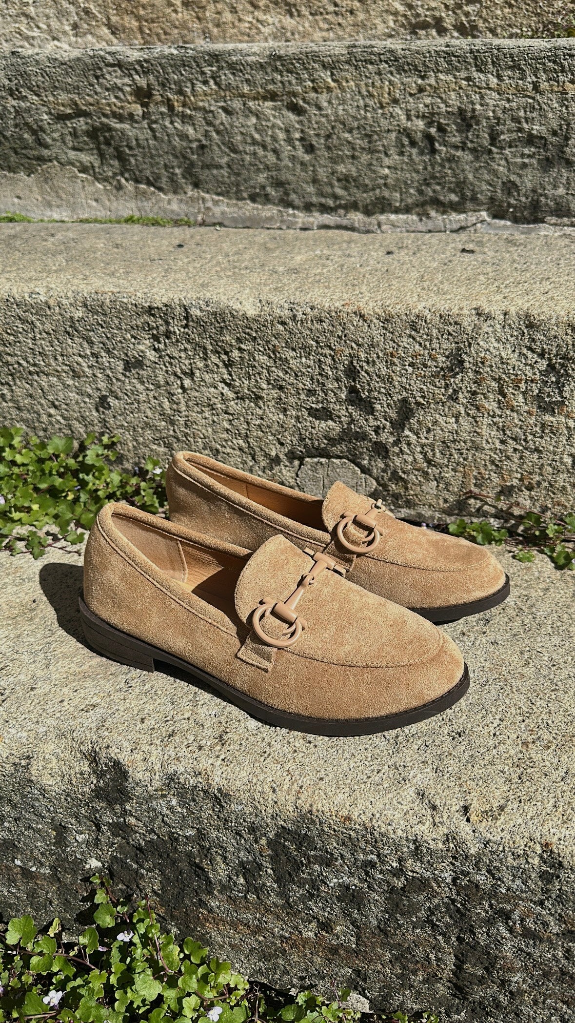 Mocassins effet daim
