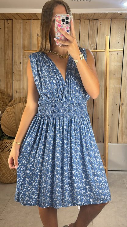 Robe courte fleuri