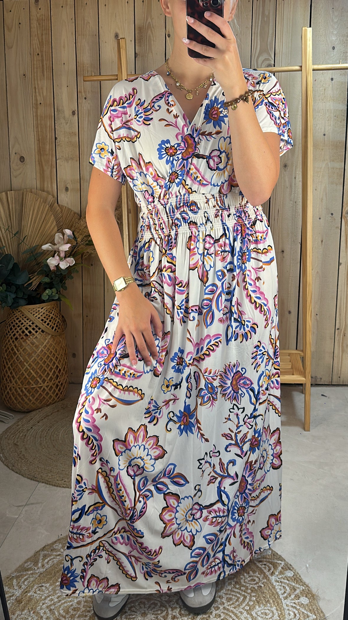 Robe maillot de bain fleuri