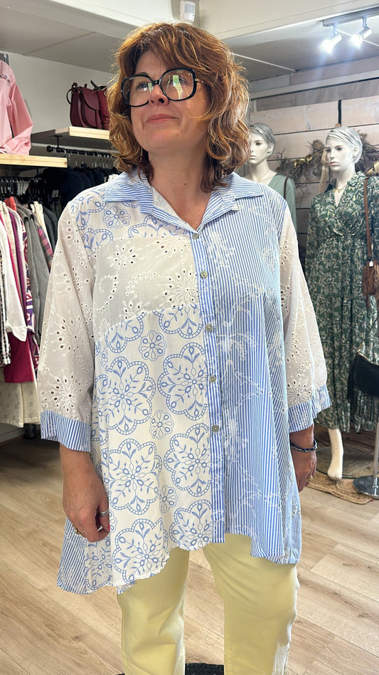 Blouse asymétrique fantaisie