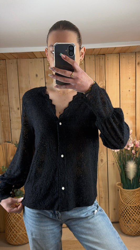 T-shirt manche longue noire