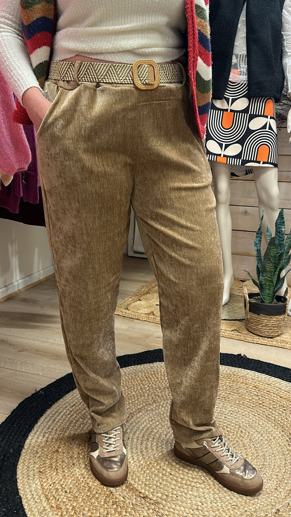 Pantalon Carotte velour