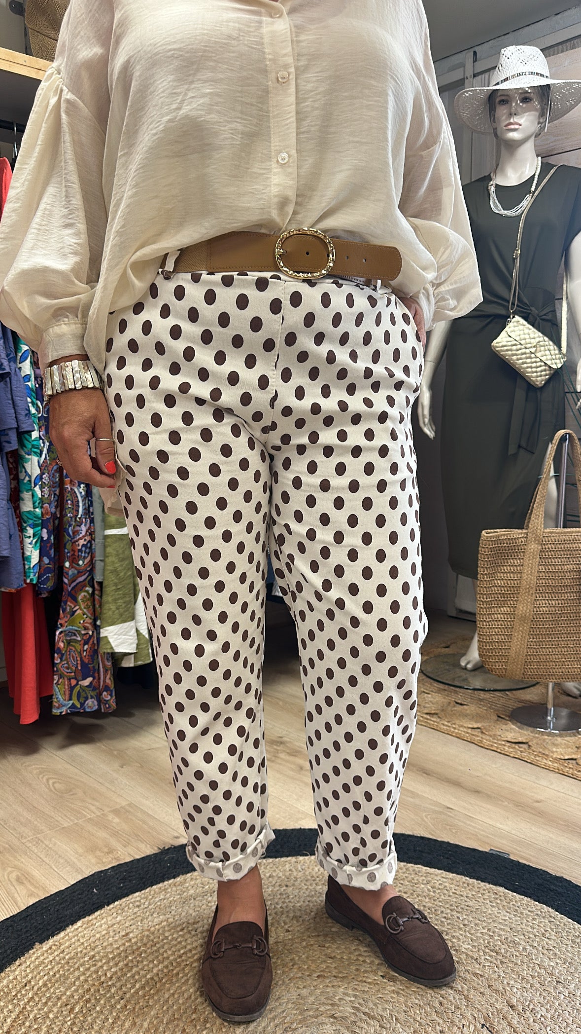 Pantalon à pois