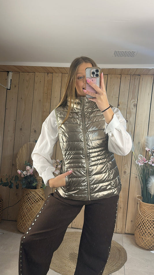 Veste sans manche effet matlassé