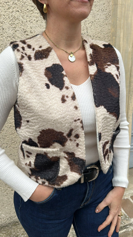 Gilet imprimé vache