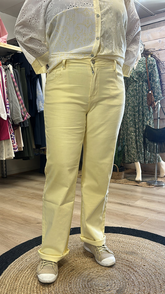 Jean large jaune