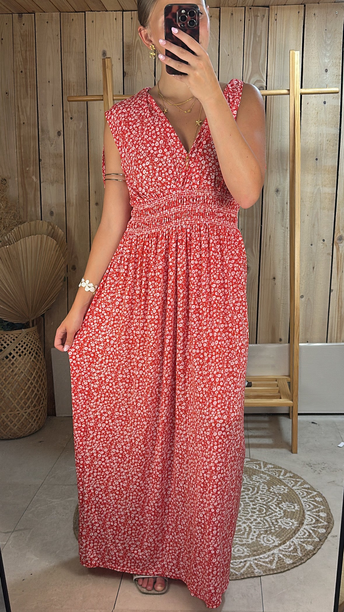 Robe longue fleuri maillot de bain