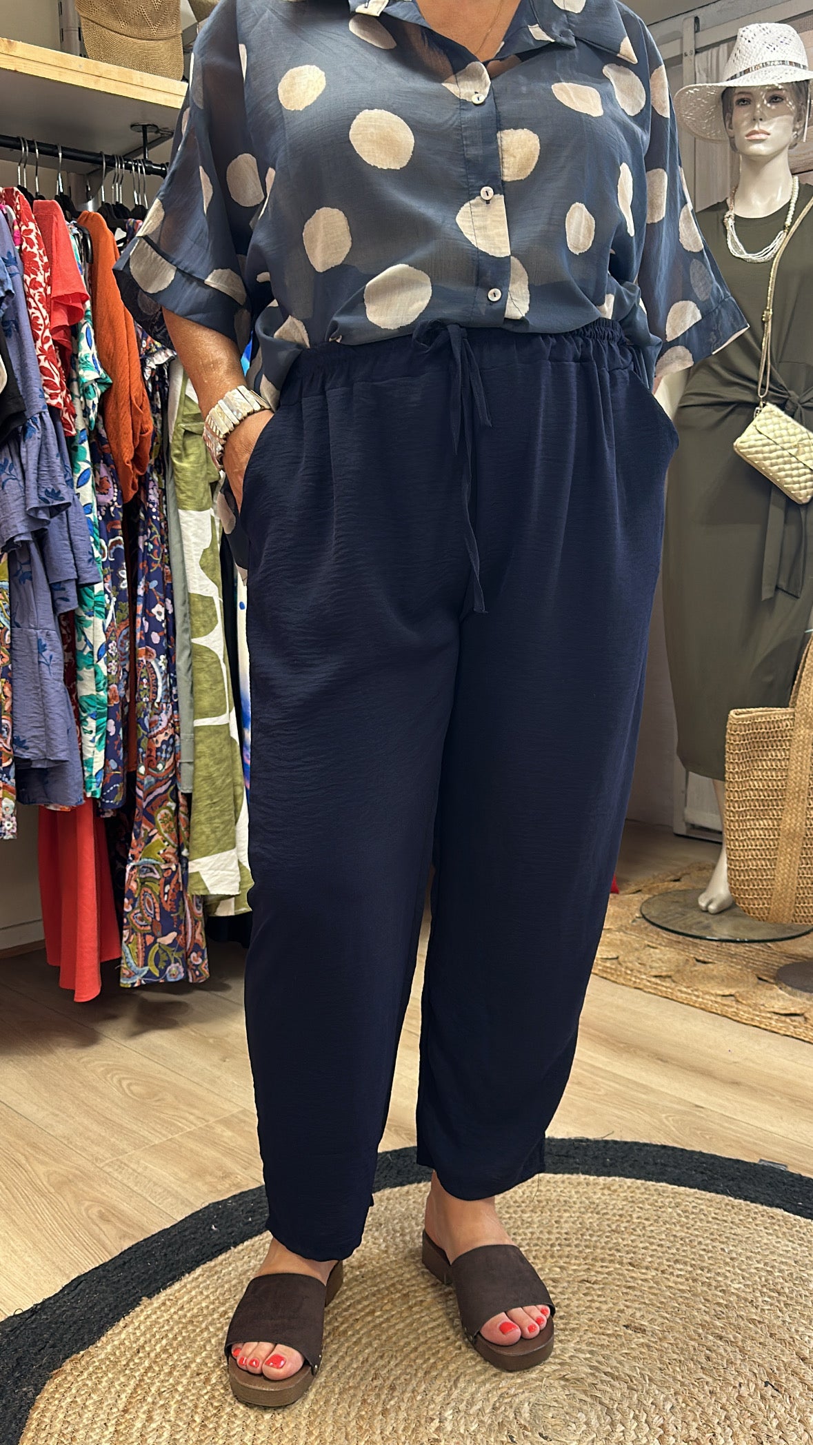Pantalon fluide taille élastiqué