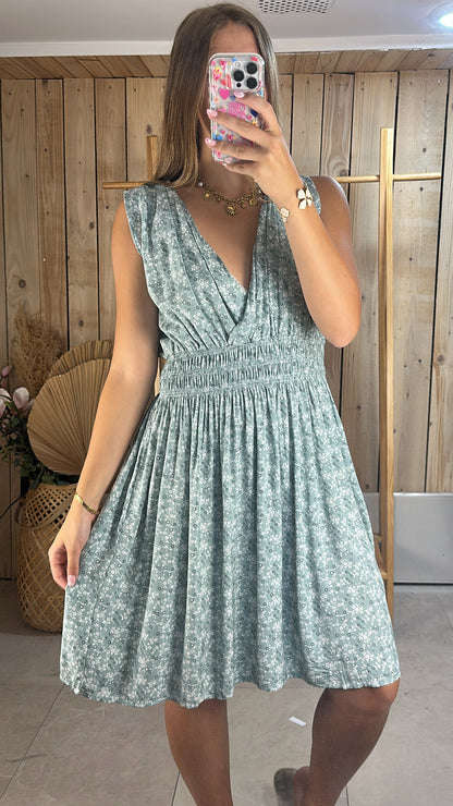 Robe courte fleuri
