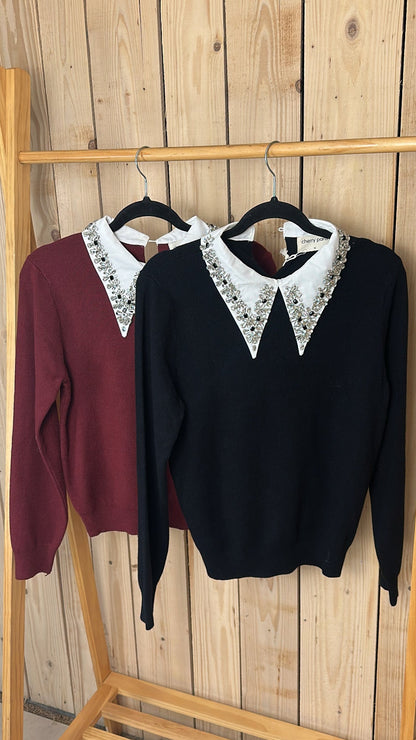 Pull col chemise