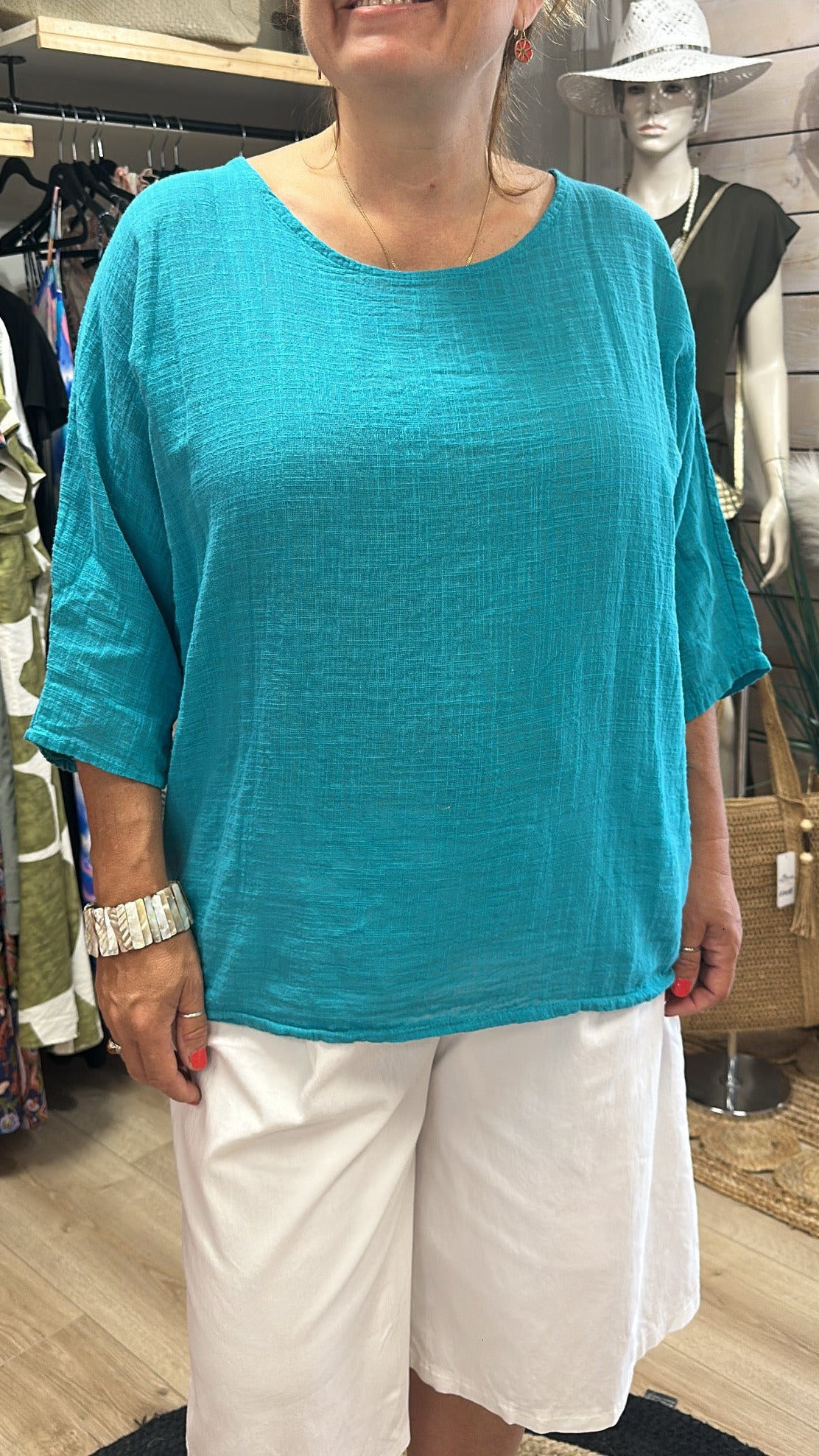 Blouse fluide texturé