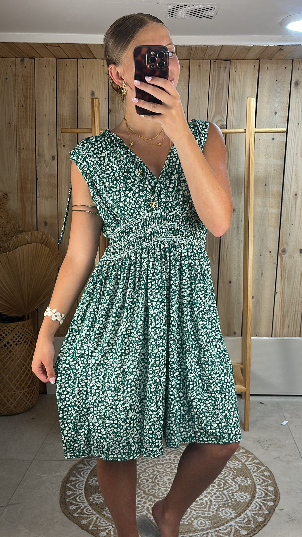 Robe courte fleuri maillot de bain